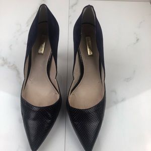 Louise et Cie | Suede & Snake Skin Purple Heels